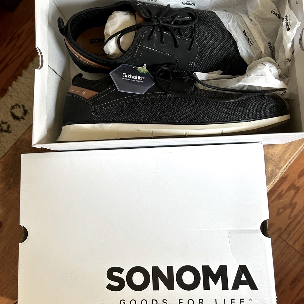Sonoma size 12 men’s ortho shoe black mesh